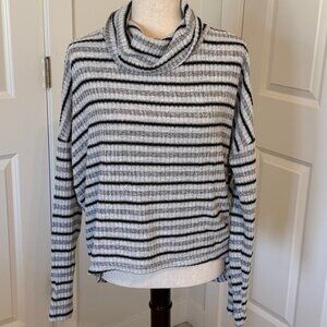Anthropologie Saturday Sunday Striped Cowl Neck Sweater Sz M